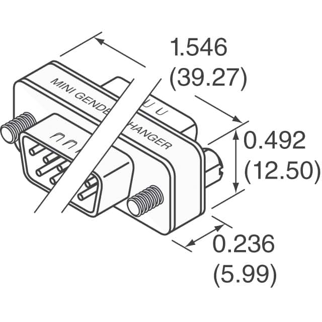 GCHDLP26M26F NorComp Inc.  D-Sub D-Shaped Connector Adapters